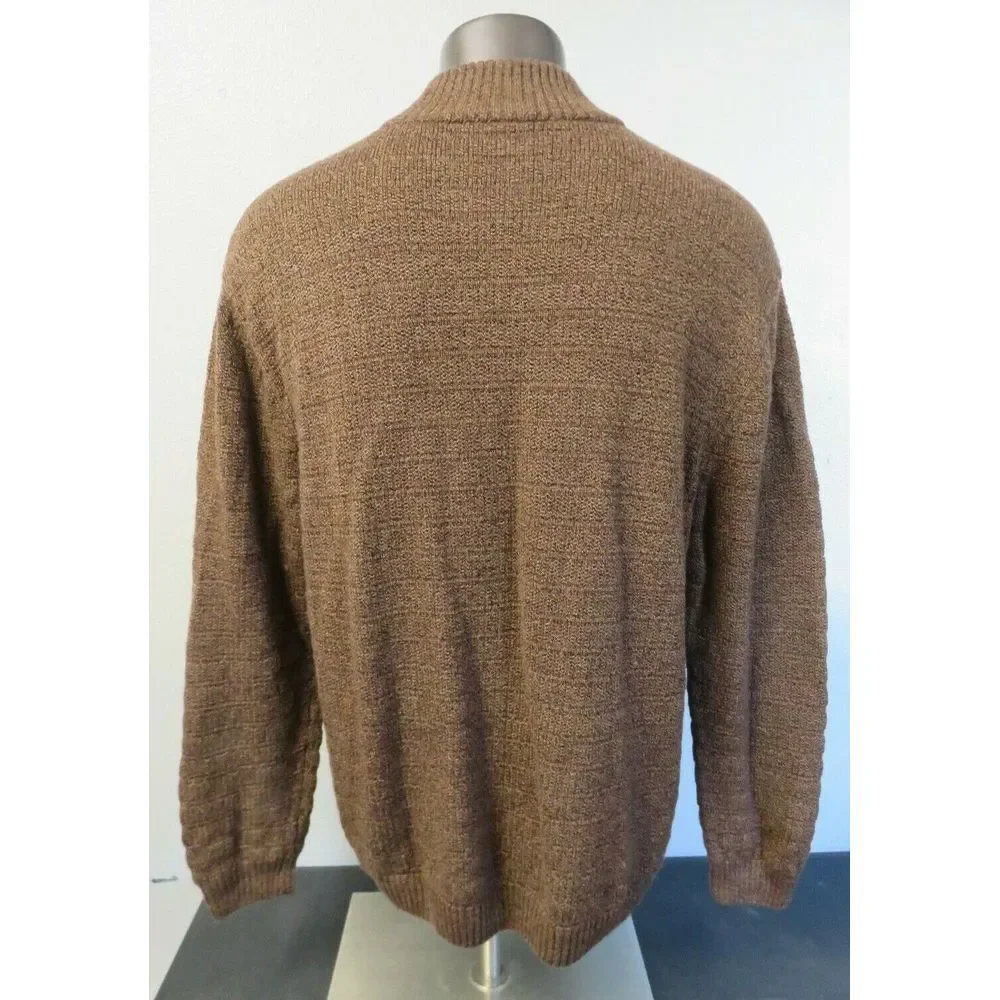 Mens‎ The Territory Ahead Brown 1/2 Zip Sweater Pullover Wool Size 2XL XXL